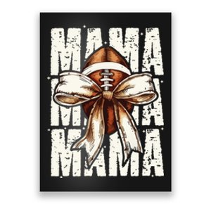 Football Mama Bow Fall Coquette Bow Poster