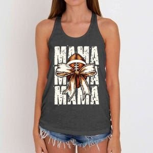 Football Mama Bow Fall Coquette Bow Women's Knotted Racerback Tank