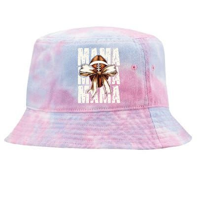 Football Mama Bow Fall Coquette Bow Tie-Dyed Bucket Hat