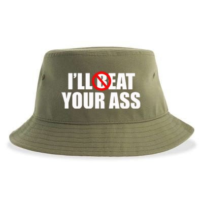 Funny Meme Beat Eat Your Ass Pun Joke Sustainable Bucket Hat