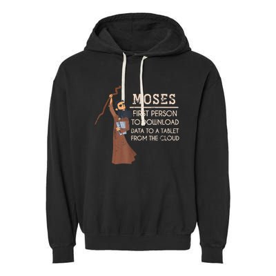 Faith Moses Bible Verse Funny Christian Prayer Garment-Dyed Fleece Hoodie