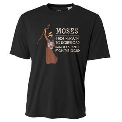 Faith Moses Bible Verse Funny Christian Prayer Cooling Performance Crew T-Shirt