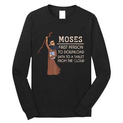 Faith Moses Bible Verse Funny Christian Prayer Long Sleeve Shirt