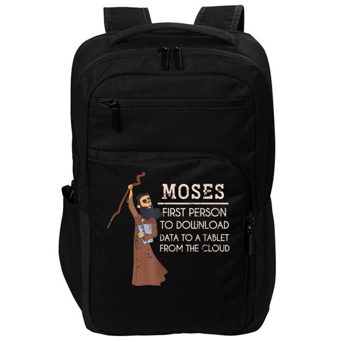 Faith Moses Bible Verse Funny Christian Prayer Impact Tech Backpack