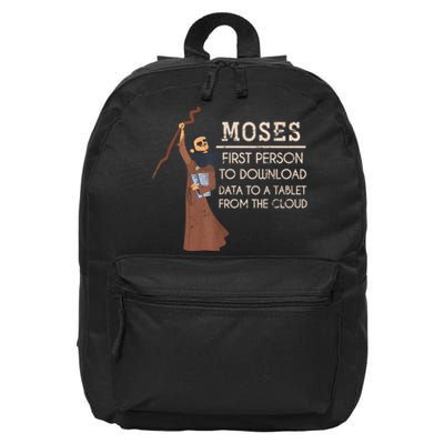 Faith Moses Bible Verse Funny Christian Prayer 16 in Basic Backpack