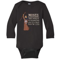 Faith Moses Bible Verse Funny Christian Prayer Baby Long Sleeve Bodysuit