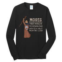 Faith Moses Bible Verse Funny Christian Prayer Tall Long Sleeve T-Shirt