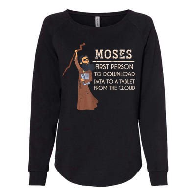 Faith Moses Bible Verse Funny Christian Prayer Womens California Wash Sweatshirt