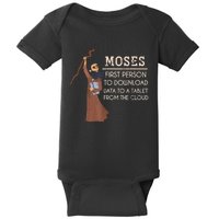 Faith Moses Bible Verse Funny Christian Prayer Baby Bodysuit