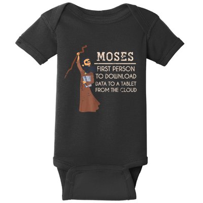 Faith Moses Bible Verse Funny Christian Prayer Baby Bodysuit