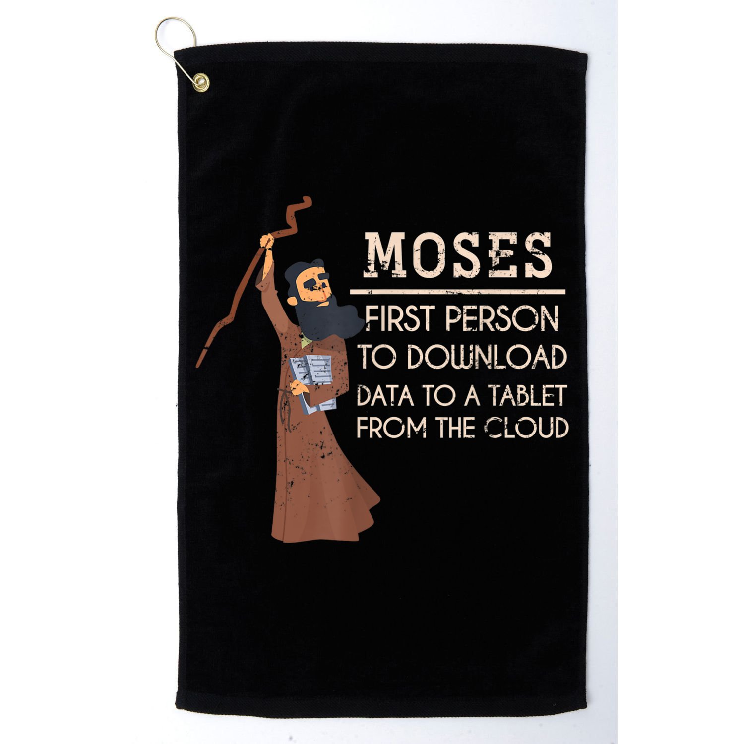 Faith Moses Bible Verse Funny Christian Prayer Golf Towel