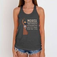 Faith Moses Bible Verse Funny Christian Prayer Women's Knotted Racerback Tank