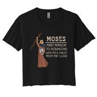 Faith Moses Bible Verse Funny Christian Prayer Women's Crop Top Tee