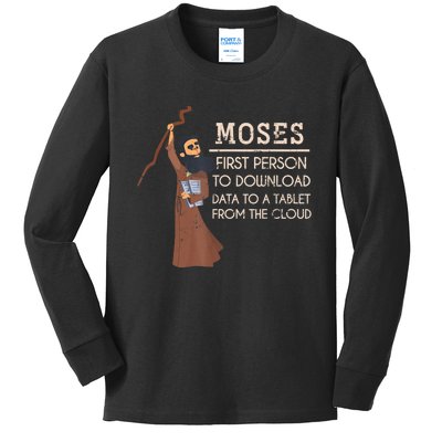 Faith Moses Bible Verse Funny Christian Prayer Kids Long Sleeve Shirt