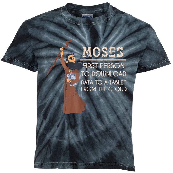 Faith Moses Bible Verse Funny Christian Prayer Kids Tie-Dye T-Shirt