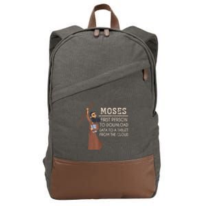 Faith Moses Bible Verse Funny Christian Prayer Cotton Canvas Backpack