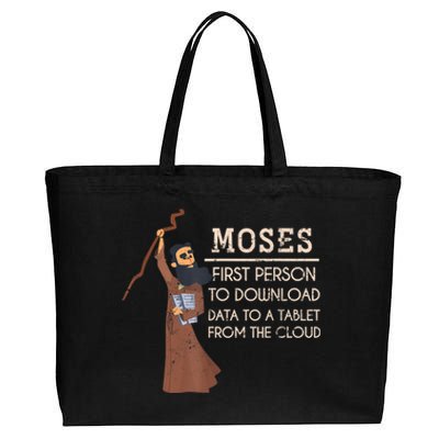 Faith Moses Bible Verse Funny Christian Prayer Cotton Canvas Jumbo Tote