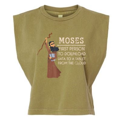 Faith Moses Bible Verse Funny Christian Prayer Garment-Dyed Women's Muscle Tee