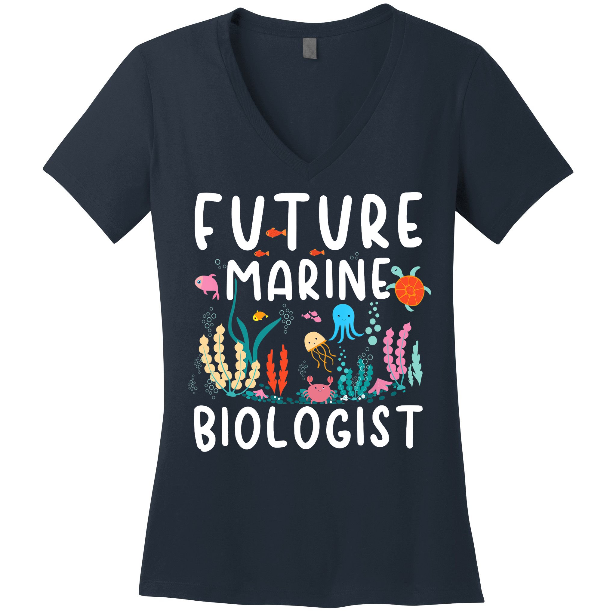 Future Marine Biologist Cute Costume Child Adult Women's V-Neck T-Shirt