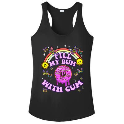Fill My Bum With Cum Funny Donut Embarrassing Ladies PosiCharge Competitor Racerback Tank