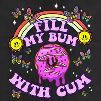 Fill My Bum With Cum Funny Donut Embarrassing Large Microfiber Waffle Golf Towel