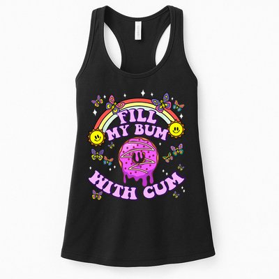Fill My Bum With Cum Funny Donut Embarrassing Womens Tank Top