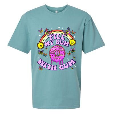 Fill My Bum With Cum Funny Donut Embarrassing Sueded Cloud Jersey T-Shirt