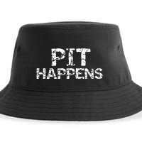 Funny Marching Band Percussion Pit Quote For Pit Happens Sustainable Bucket Hat