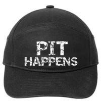 Funny Marching Band Percussion Pit Quote For Pit Happens 7-Panel Snapback Hat