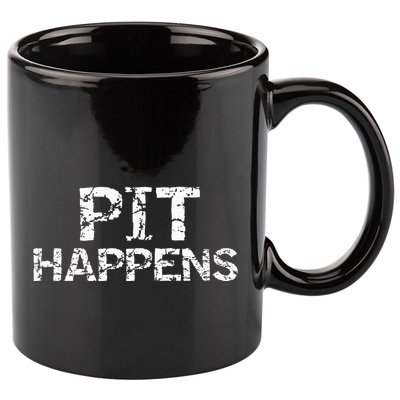 Funny Marching Band Percussion Pit Quote For Pit Happens 11oz C Handle Ceramic Mug