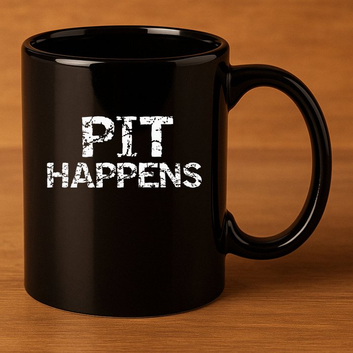 Funny Marching Band Percussion Pit Quote For Pit Happens 11oz C Handle Ceramic Mug