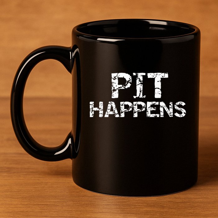 Funny Marching Band Percussion Pit Quote For Pit Happens 11oz C Handle Ceramic Mug