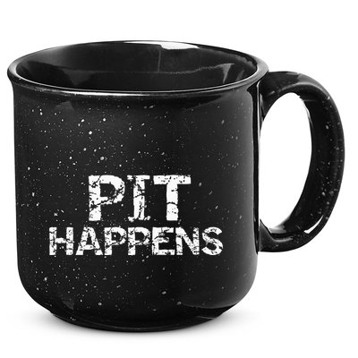 Funny Marching Band Percussion Pit Quote For Pit Happens 15oz Campfire Ceramic Mug