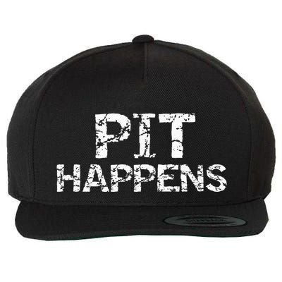 Funny Marching Band Percussion Pit Quote For Pit Happens Wool Snapback Cap