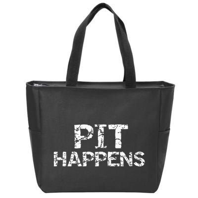 Funny Marching Band Percussion Pit Quote For Pit Happens Zip Tote Bag