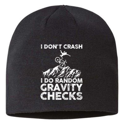 Funny Mountain Bike Art MTB Mountain Biking Lover Men Women Sustainable Beanie