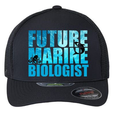 Future Marine BiologistOcean Study Gift Flexfit Unipanel Trucker Cap