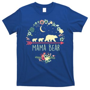 Floral Mama Bear With 2 Cubs Gift T-Shirt