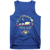 Floral Mama Bear With 2 Cubs Gift Tank Top