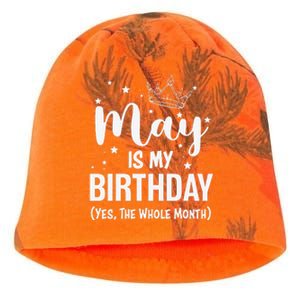 Funny May Bday May Is My Birthday Yes The Whole Month Kati - Camo Knit Beanie