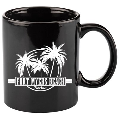 Fort Myers Beach Vintage Florida Surfer Gift 11oz C Handle Ceramic Mug