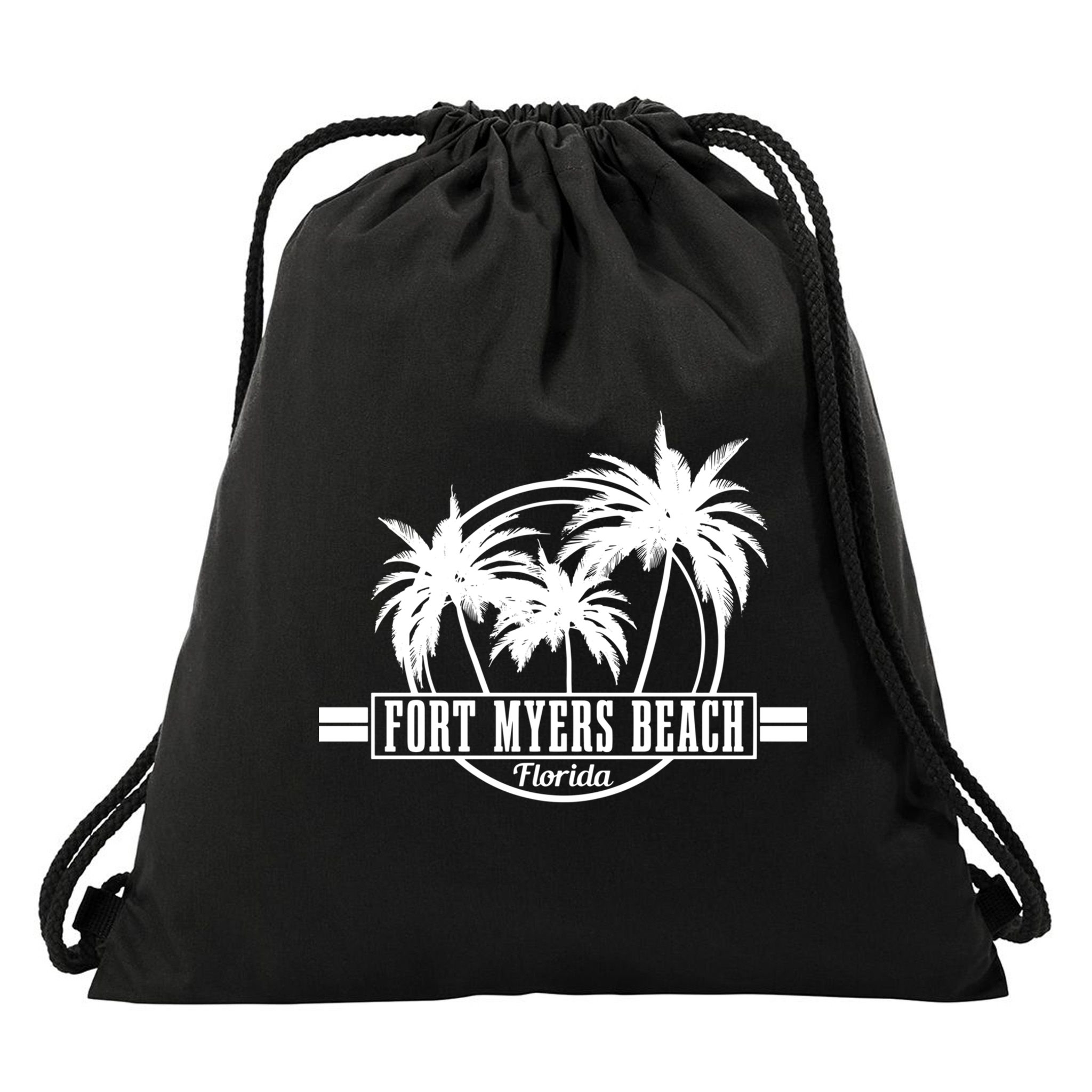 Fort Myers Beach Vintage Florida Surfer Gift Drawstring Bag