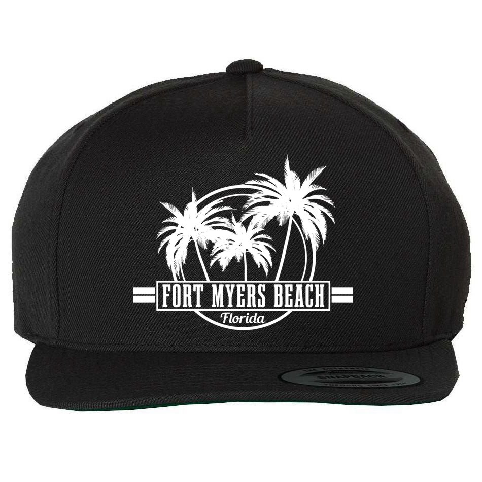 Fort Myers Beach Vintage Florida Surfer Gift Wool Snapback Cap
