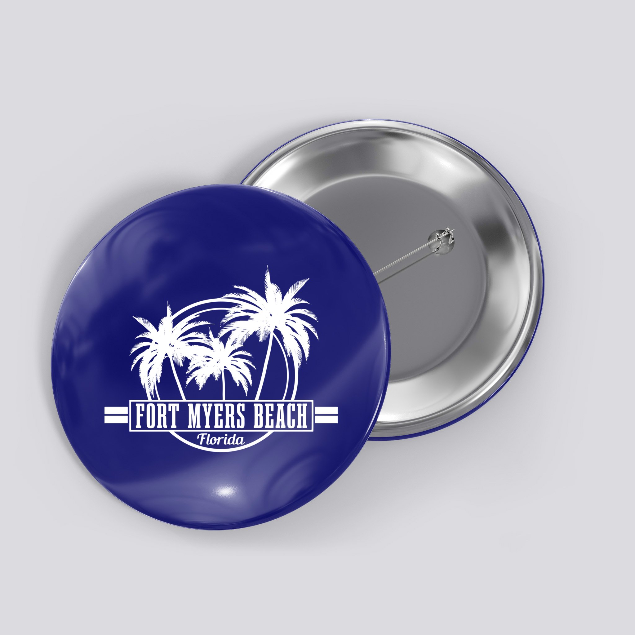 Fort Myers Beach Vintage Florida Surfer Gift Button
