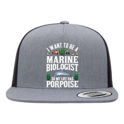 Future Marine Biology Gift Cool Science Biologist Flat Bill Trucker Hat