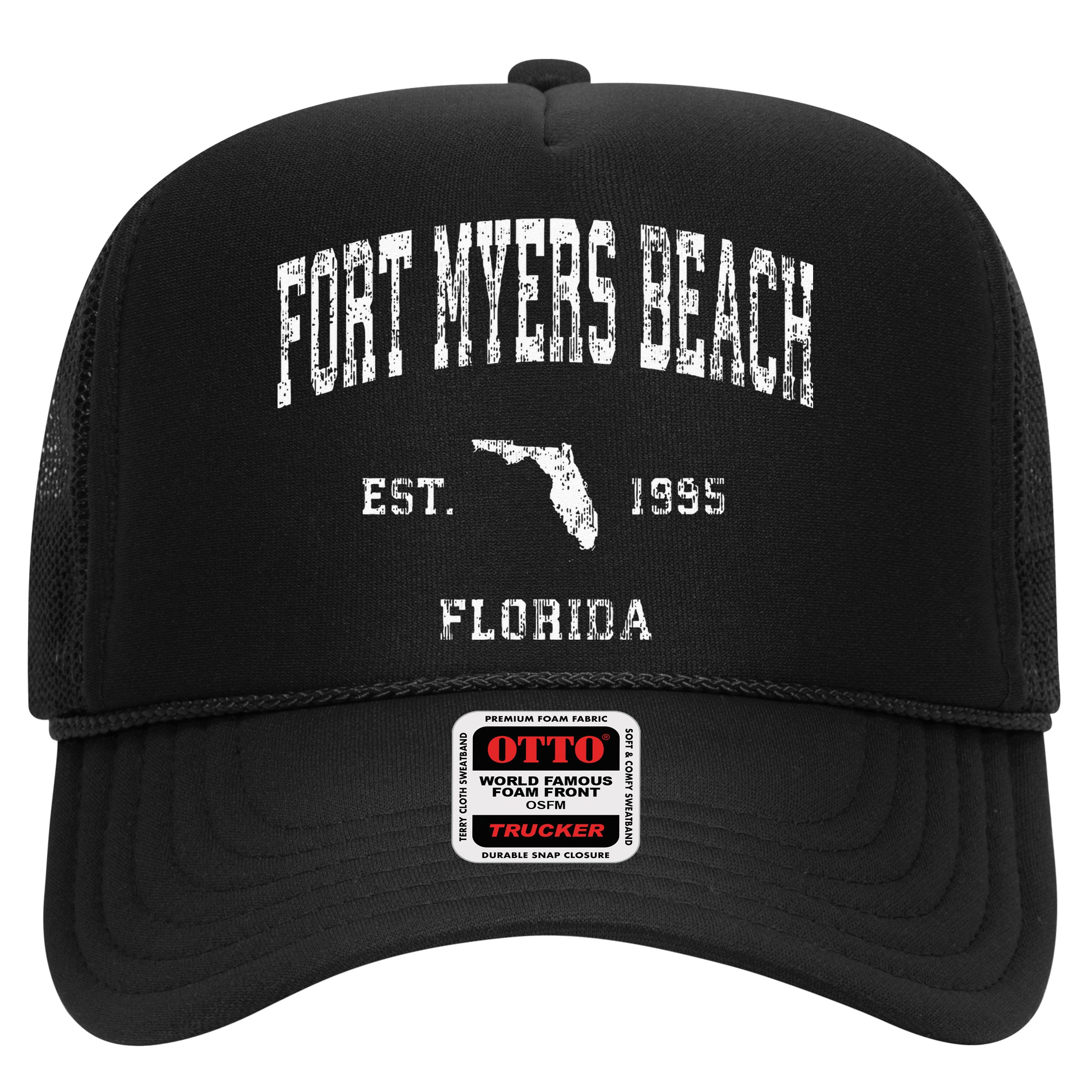 Fort Myers Beach Florida FL Vintage Athletic Sports Hat