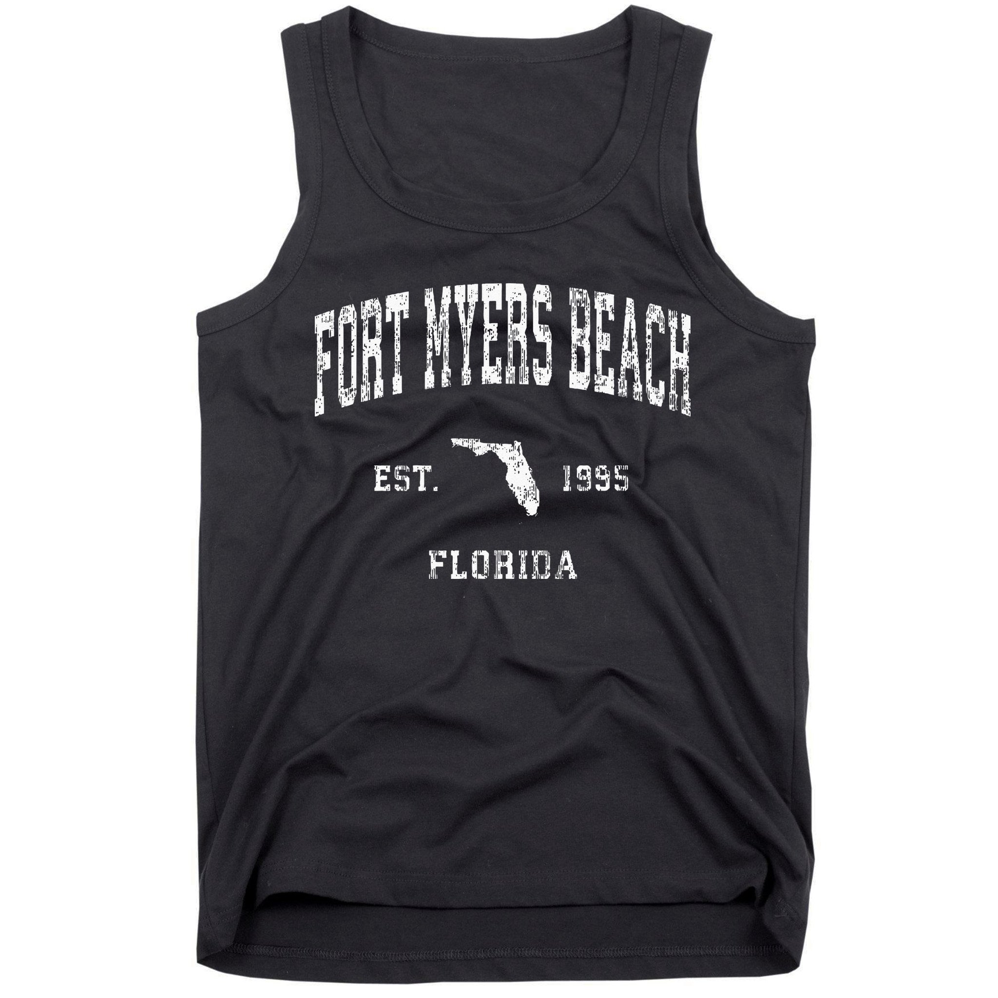 Fort Myers Beach Florida FL Vintage Athletic Sports Tank Top