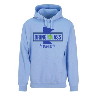 Funny Meme Bring Ya Ass To Mn Meaningful Gift Unisex Surf Hoodie