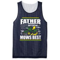 Father Mows Best Funny Lawn Mower American Flag Fathers Day Mesh Reversible Basketball Jersey Tank