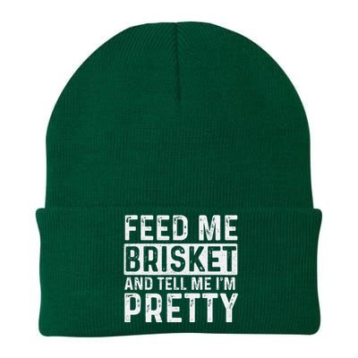 Feed Me Brisket Pitmaster BBQ Lover Smoker Grilling Knit Cap Winter Beanie